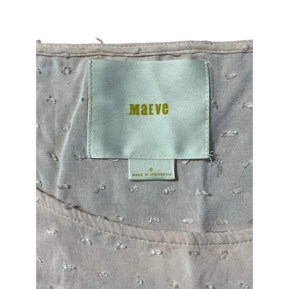 Anthropologie Maeve Women's Pink Flutter Sleeve Top. Light Pink. Sz. 0. - Picture 3 of 6